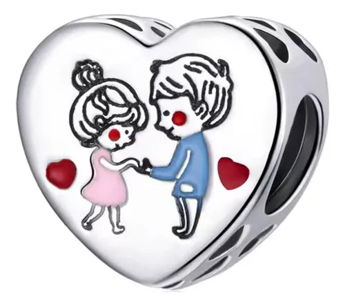 Charm Enamorados Bailando en un Corazon