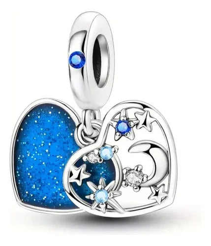 Charm Corazon Constelacion Azul