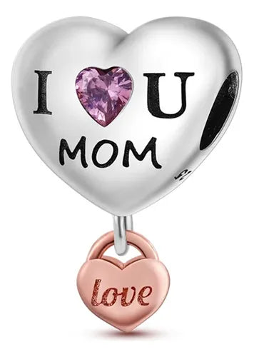 Charm Corazon "I Love You Mom"