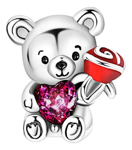 Charm Oso, Corazon y Rosa