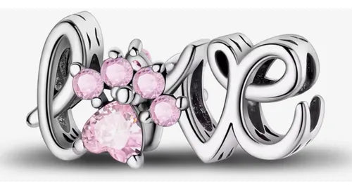 Charm Huella Rosa "Love"