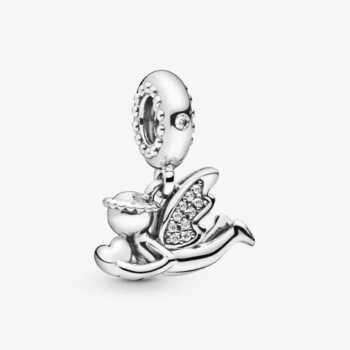 Charm Angel con Alas de Diamantes