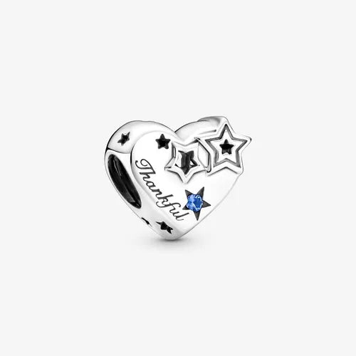 Charm Corazón Estrellado "Thankful"