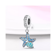Charm Estrella de Mar y Concha Fluorescentes