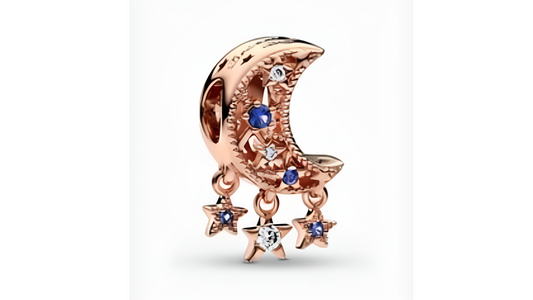 Charm Luna Brillante Oro Rosa