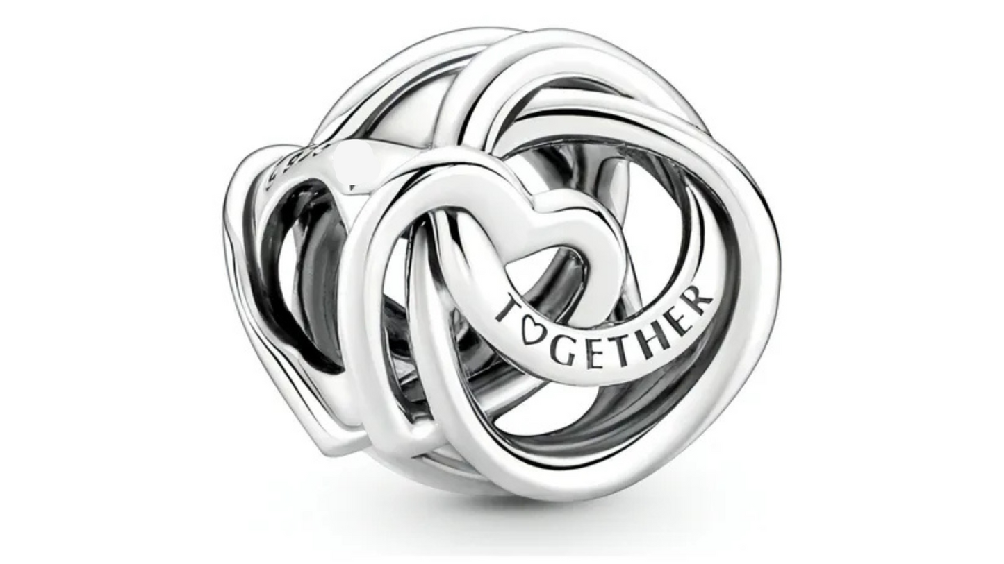 Charm Circulos y Corazon Entrelazados "Together"