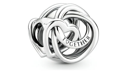 Charm Circulos y Corazon Entrelazados "Together"