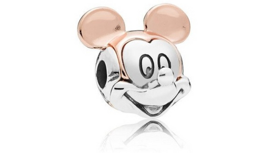Charm cabeza de micky Oro Rosa