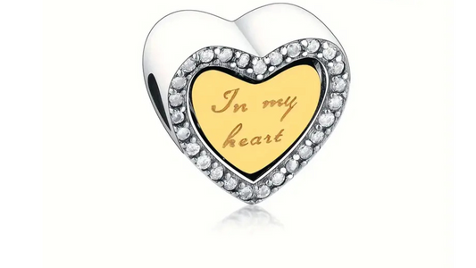 Charm Corazon Dorado "In My Heart"