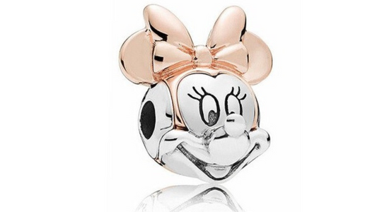 Charm cabeza de Minni Mo√±o Oro Rosa