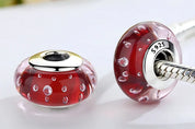 Charm Abalorio Rojo con Brubujas
