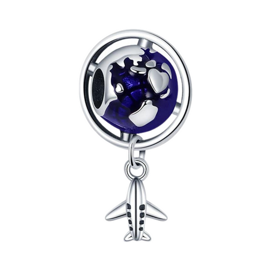 Charm Globo Terr√°queo y Avi√≥n