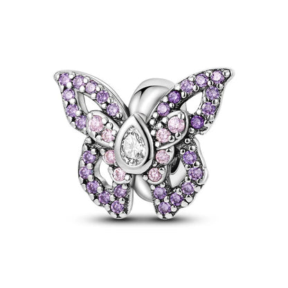 Charm Mariposa Diamantes Rosas