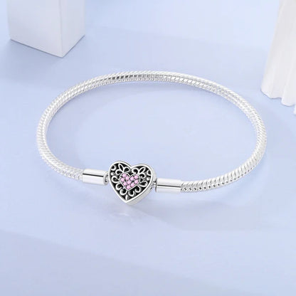 Pulsera Coraz√≥n Rosa Floral