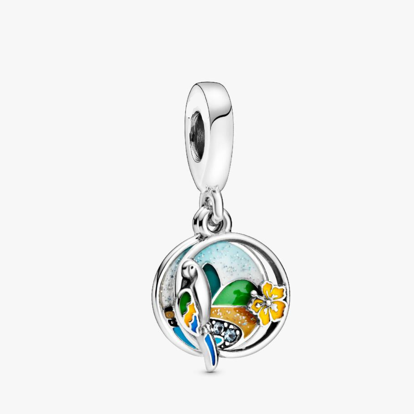 Charm Colgante Playa y Perico de Brasil