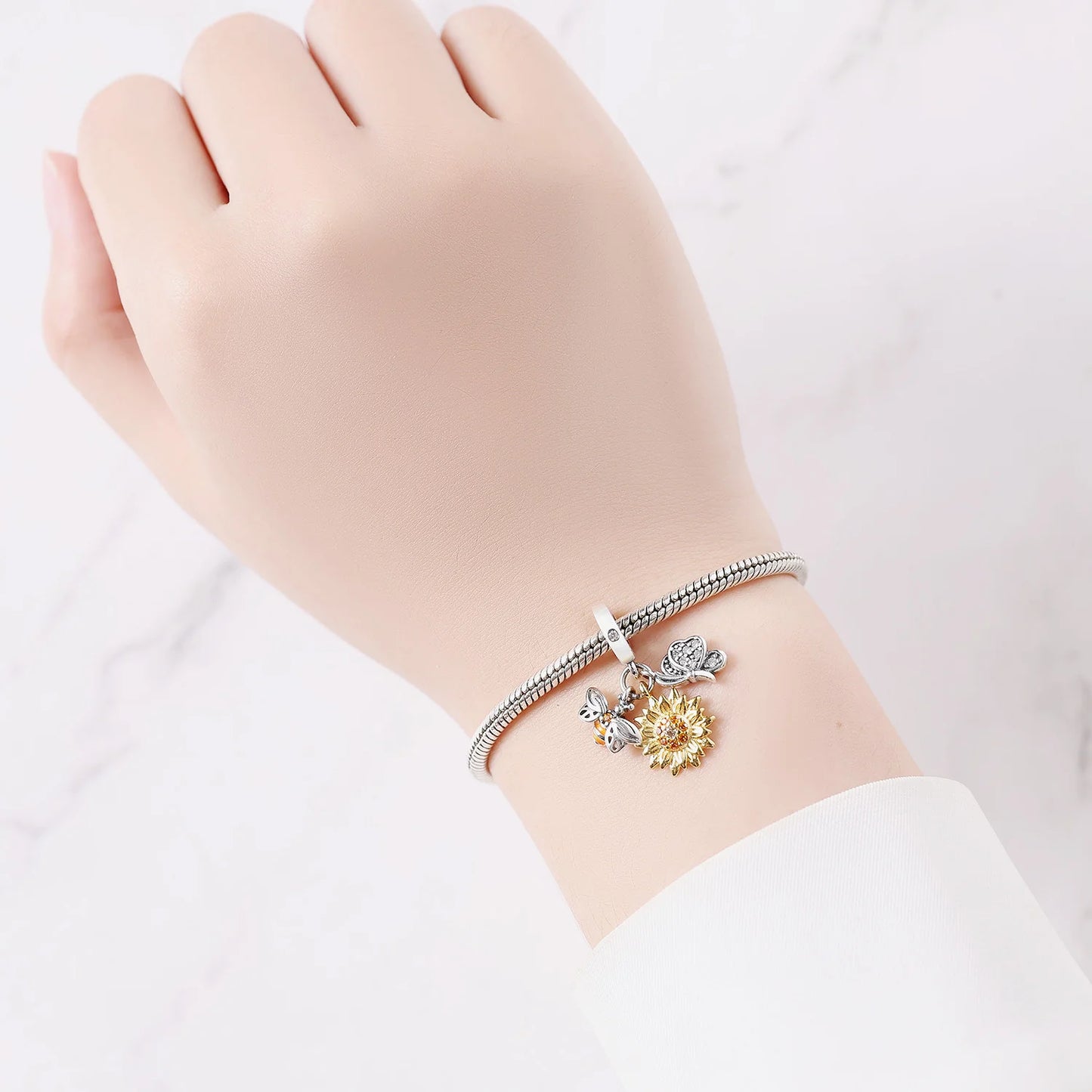 Charm Abeja, Girasol & Mariposa
