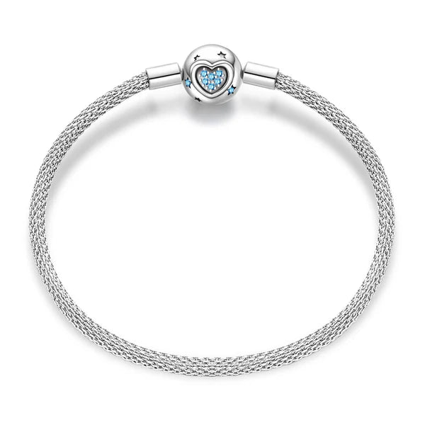Pulsera Corazón Azul y Estrellas