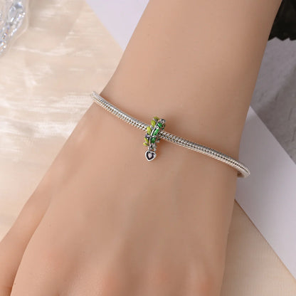 Charm Rama de Olivo y Coraz√≥n Morado