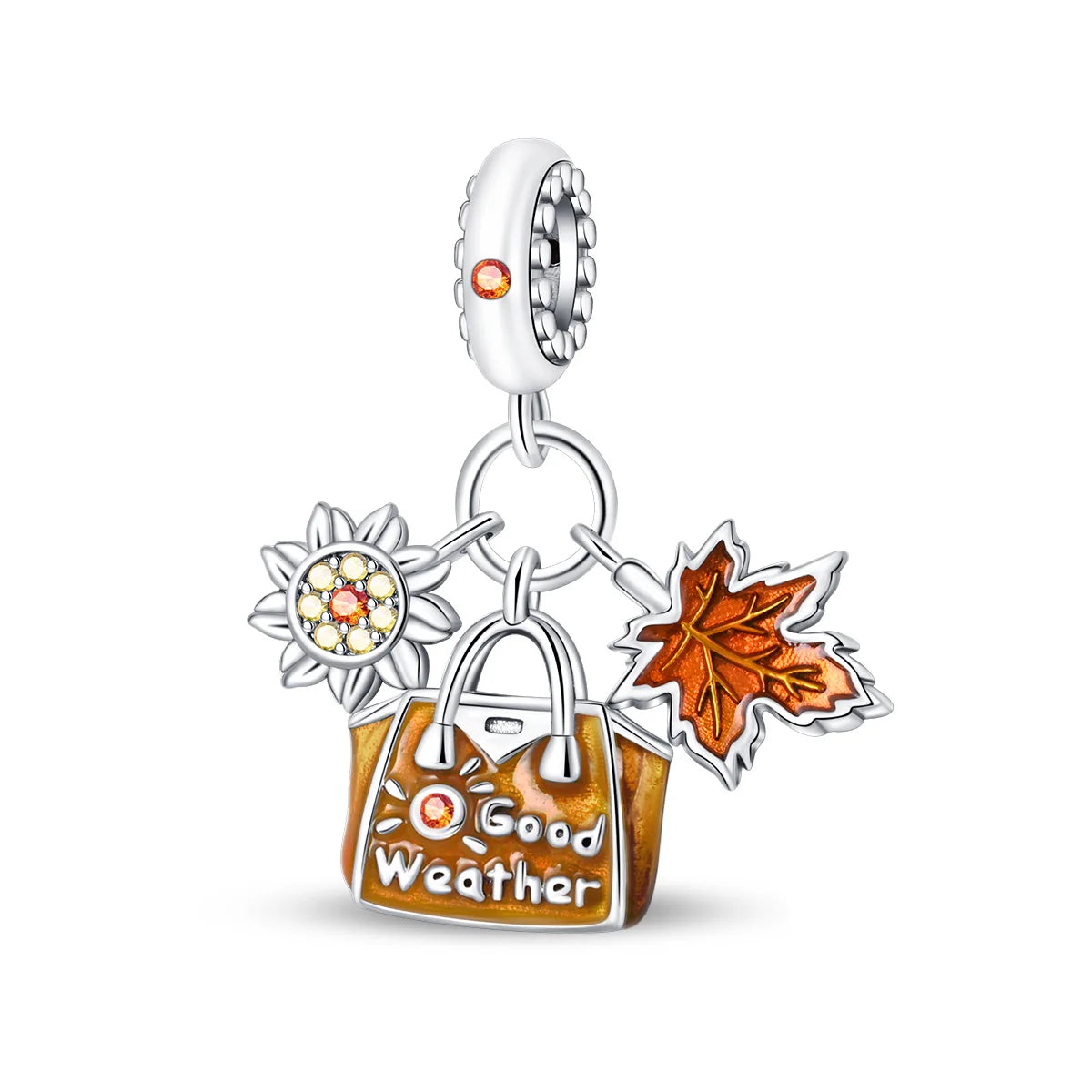 Charm Bolso y Hoja del Otoño "Good  Weather"