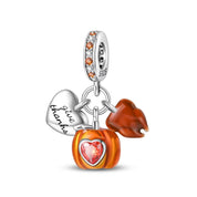 Charm Corazon, Pavo y Calabaza "Give Thanks"