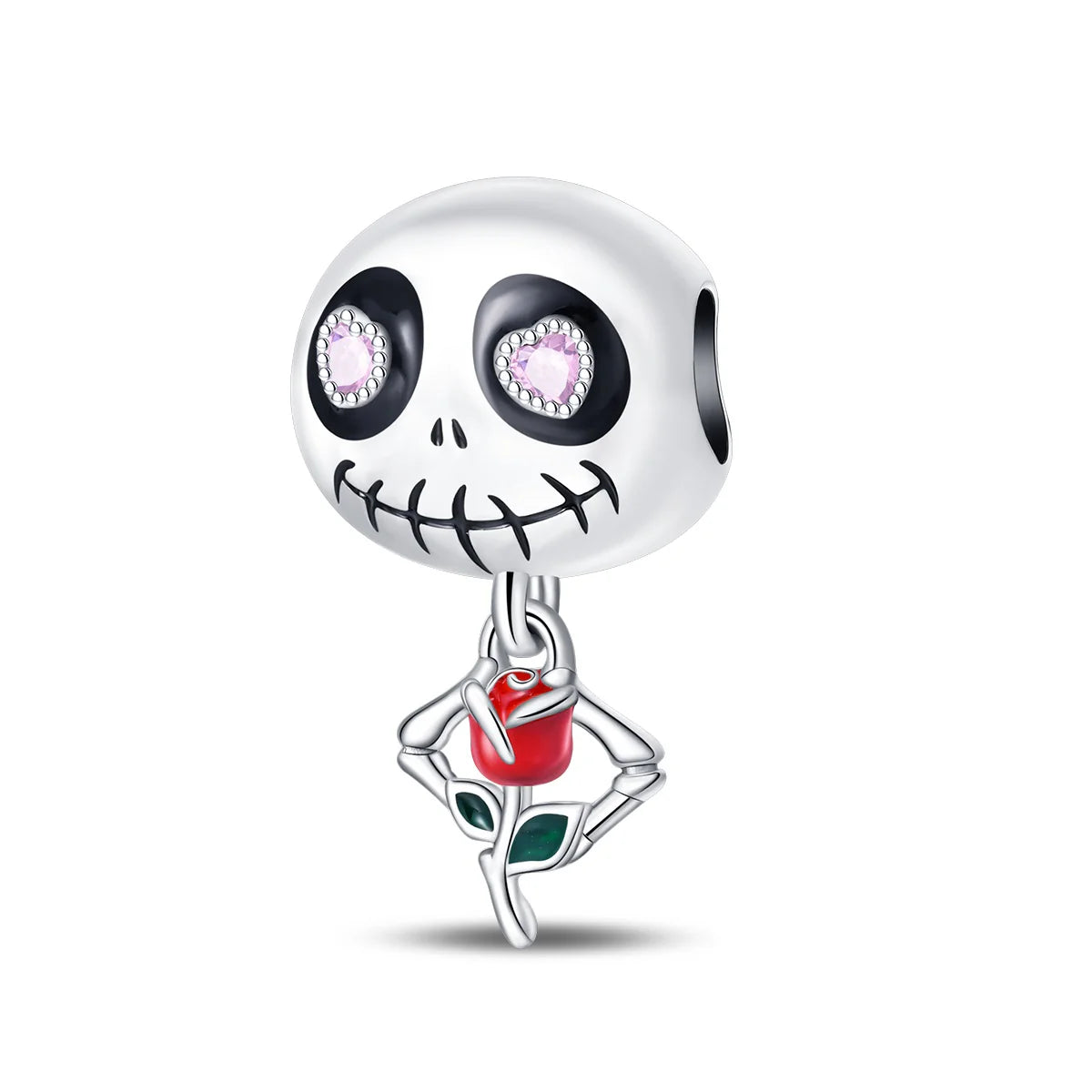 Charm Calavera con Rosa
