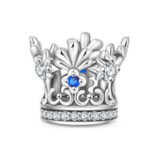 Charm Corona Plateada & Azul