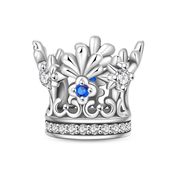 Charm Corona Plateada & Azul