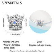 Charm Corona Plateada & Azul