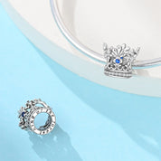 Charm Corona Plateada & Azul