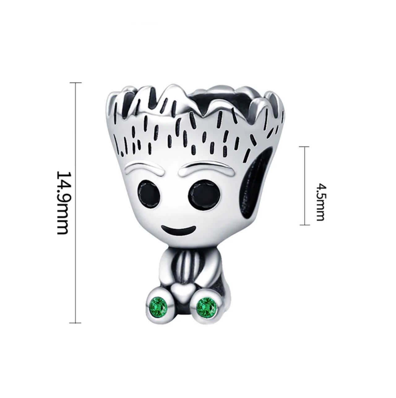 Charm Groot Plateado