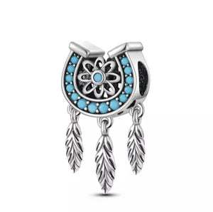 Charm de Atrapasueños de Herradura Azul