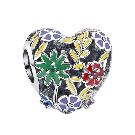 Charm Coraz√≥n Floral