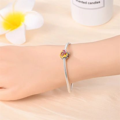 Charm Flor Amarilla y Mariposa