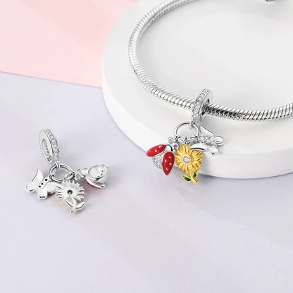 Charm Mariquita, Mariposa y Girasol