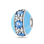Charm Abalorio con Brillos Azules