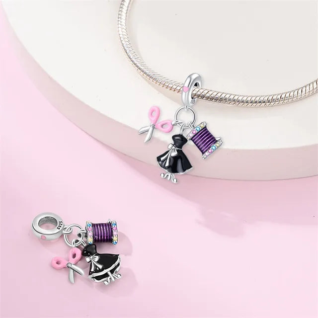 Charm Kit para Costura con Vestido Negro