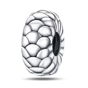 Charm Abalorio Plata con Escamas