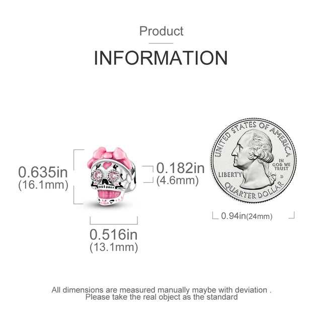 Charm Calaverita Moño Rosa