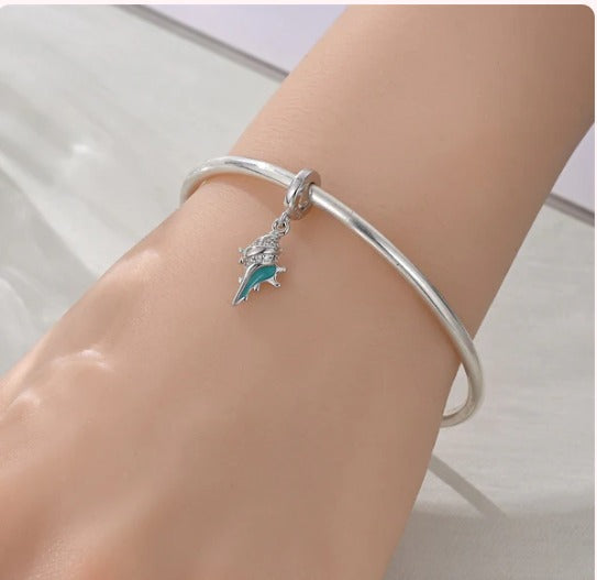 Charm Caracol Azul