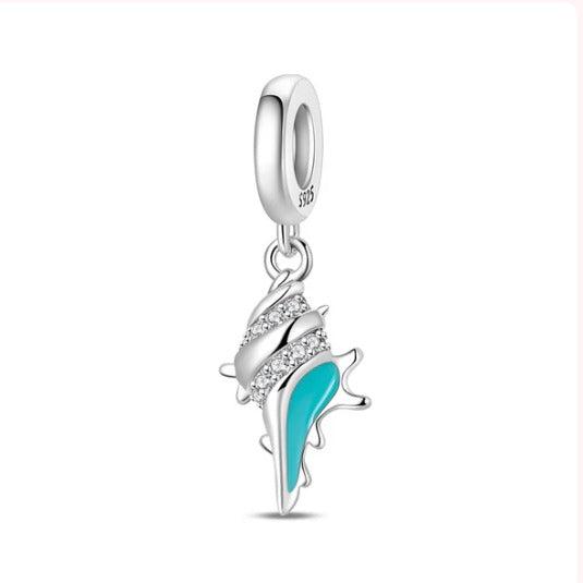Charm Caracol Azul