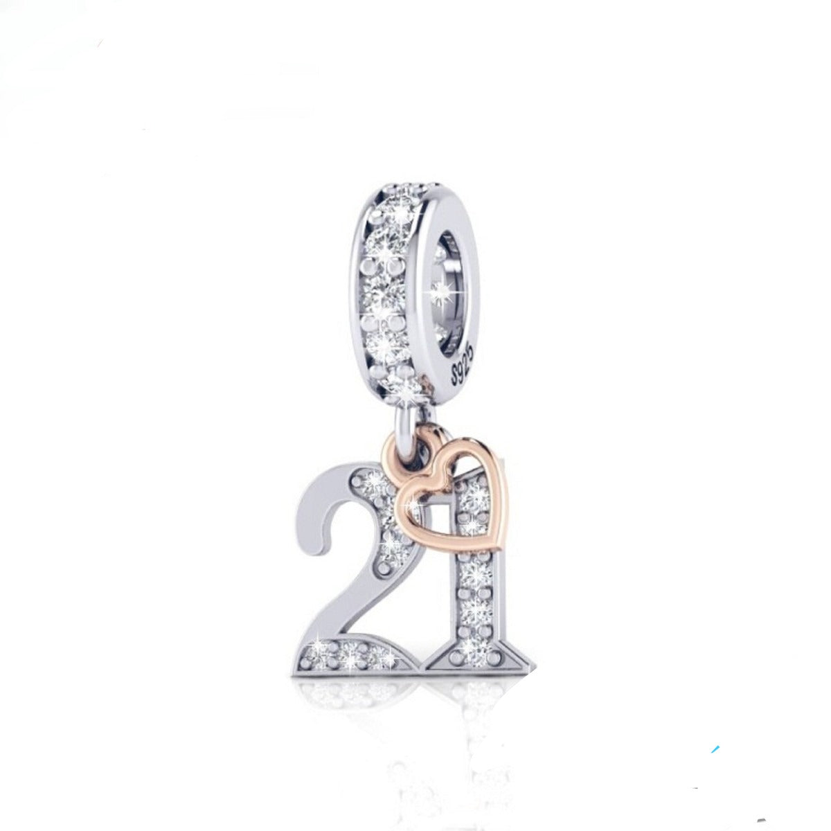 Charm de Numeros con Corazon