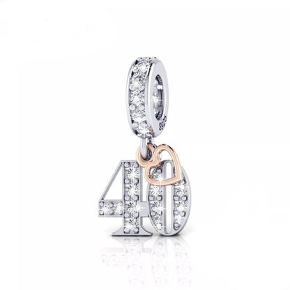 Charm de Numeros con Corazon