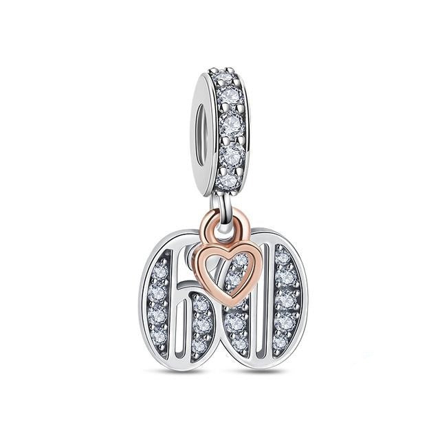 Charm de Numeros con Corazon