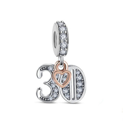 Charm de Numeros con Corazon