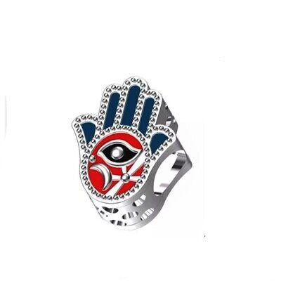 Charm Mano de F√°tima Azul y Rojo