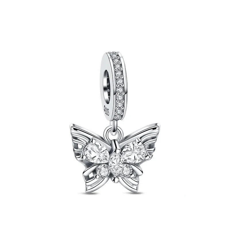 Charm Mariposa Destellos Plata