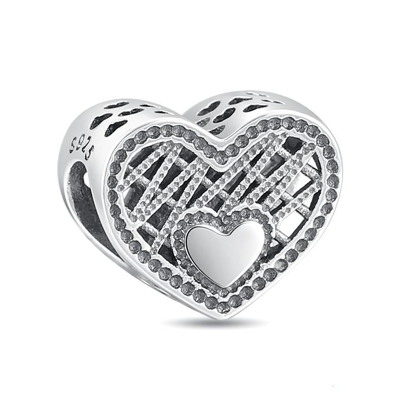 Charm Doble Corazon Radiante