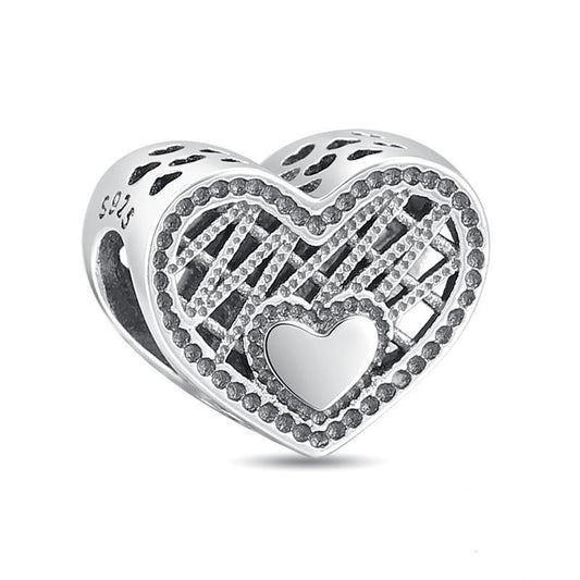 Charm Doble Corazon Radiante