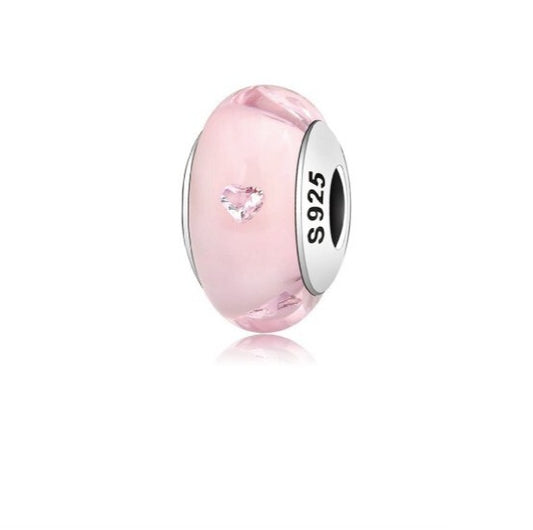 Charm Abalorio Rosa Cristal