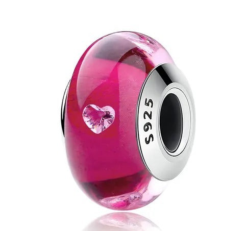 Charm Abalorio Rojo Cristal